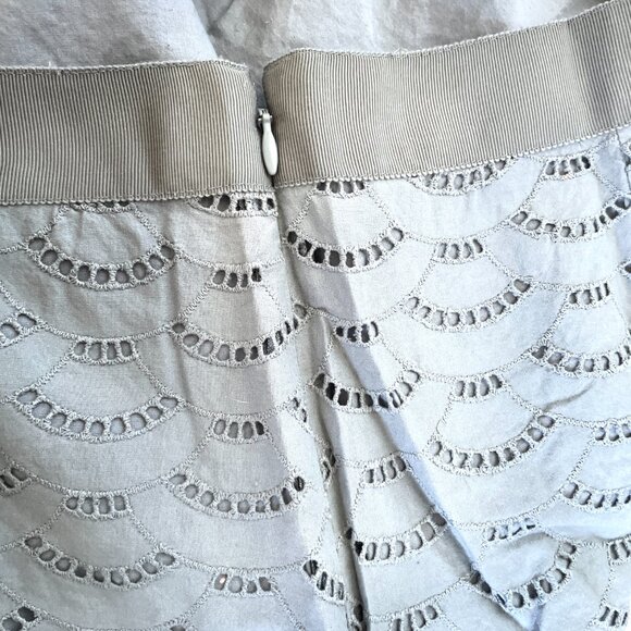 Grey scallop eyelet J.Crew miniskirt - Picture 4 of 4